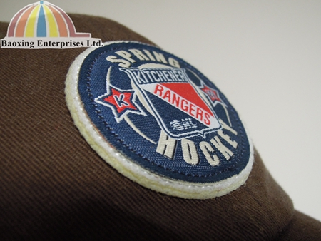 custom logoed woven patch ball caps