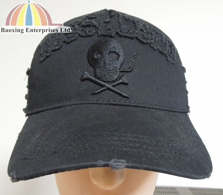 customized frayed peak golf hats