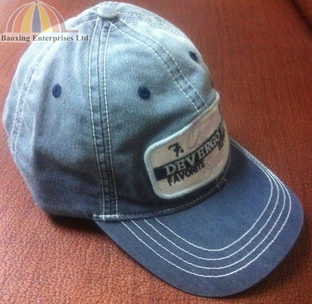 customized applique washed cotton dad hats