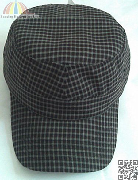 vintage checks military hat