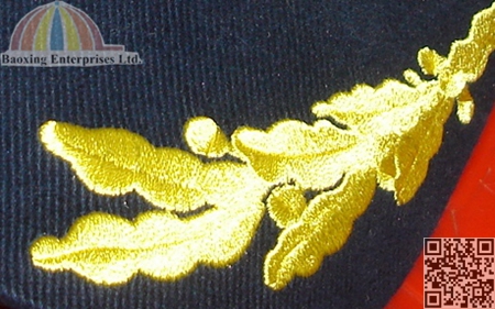 cotton 6 panels baseball cap with olive leaf