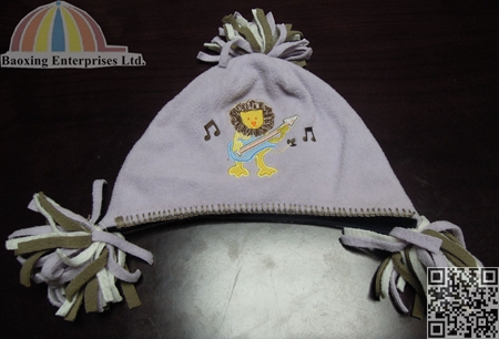 children polar fleece winter hat ski hat