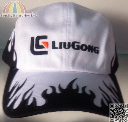 custom branded flames embroideri baseball caps