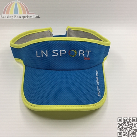 custom logoed quick dry sports visor cap
