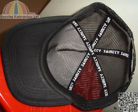 custom logo flock imprint trucker hat