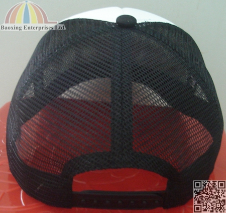 custom logo flock imprint trucker hat