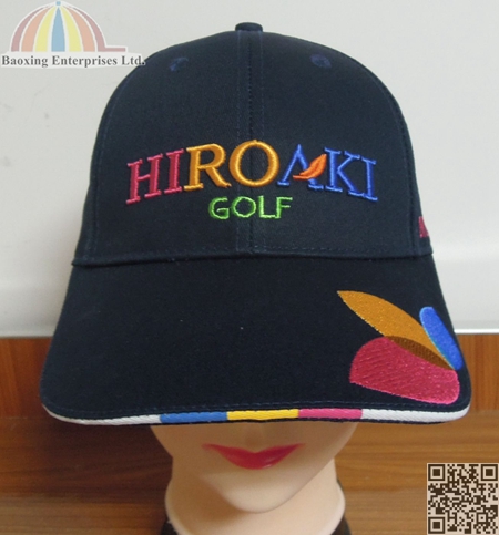 custom 3-colour sandwich golf cap ball hat