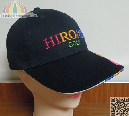 custom 3-colour sandwich golf cap ball hat