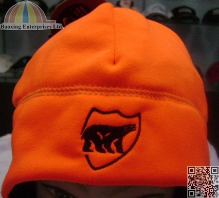 custom micro fleece winter beanie hat