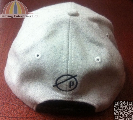 wool acrylic flat peak cap hip hop hat