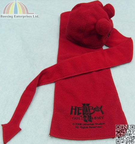 custom fleece winter beanie hat scarf scarves