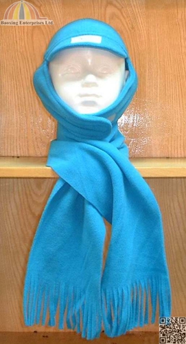 microfleece children winter beanie hat and scarf