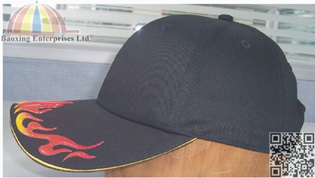 custom high frequency imprint flames baseball cap