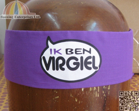 custom logo print sport headband tied head wrap