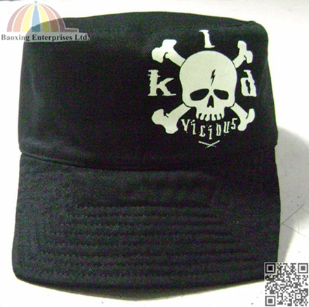 custom logoed military cap flat top cap