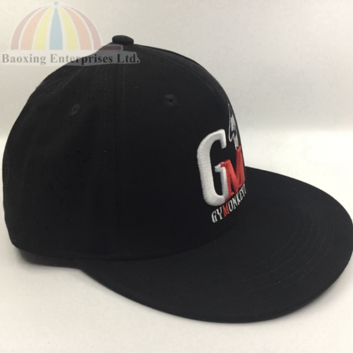 custom embroidered flat brim fitted hat