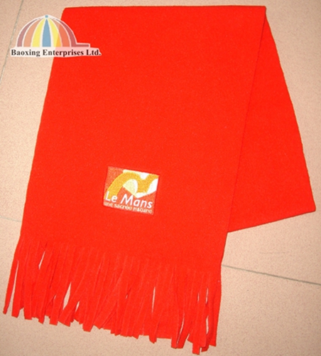 custom logo polar fleece scarf scarves