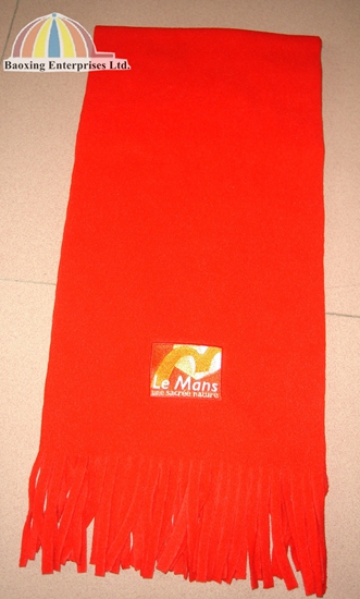 custom logo polar fleece scarf scarves