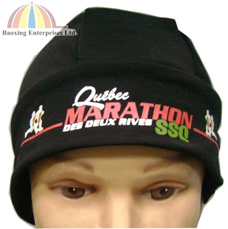 custom marathon running beanie hat